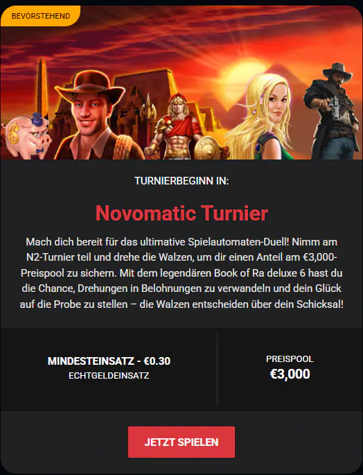 Kommende Turniere im CobraCasino